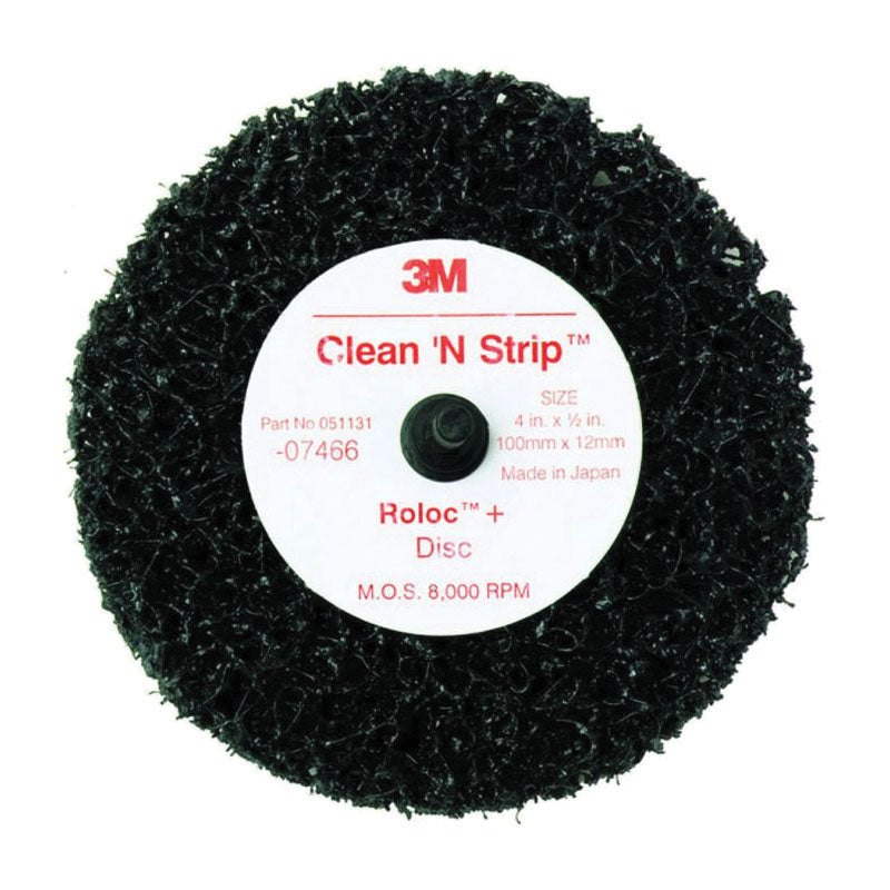 3M Products Scotch-Brite 07466 Non-Woven Quick-Change Clean and Strip Disc, 4 in Dia, 1/4 in Center
