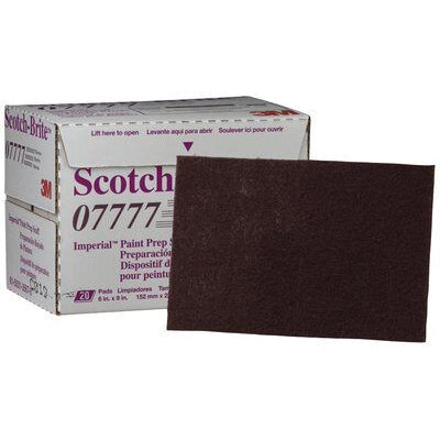 3M Products Scotch-Brite 07777 Scuff Hand Pad, 6 in W x 9 in L, 400 Grit, Very Fine, Maroon