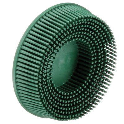 3M Scotch-Brite 18734 Tapered Bristle Disc, 3 in Dia, 50 Grit, Coarse Grade, Aluminum Oxide — Green — view 2