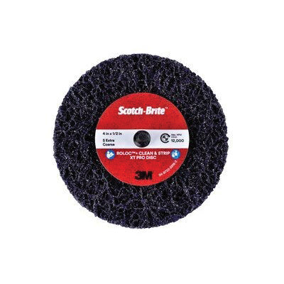 3M Products Scotch-Brite 21552 XT Pro Series Clean and Strip Disc, 4 in Dia, Extra Coarse Grade, 120