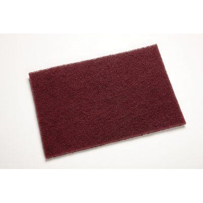 Scotch-Brite General Purpose Hand Pad 37447, 6 in x 9 in, Maroon, Very Fine Aluminum Oxide