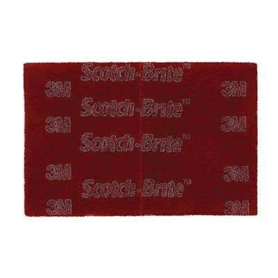 3M Products Scotch-Brite 64926 Non-Woven Hand Pad, 6 in W x 9 in L, A Very Fine Grade, Maroon