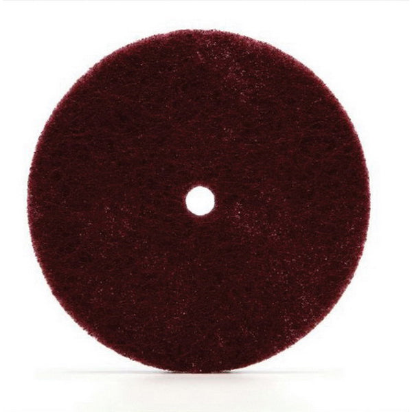 3M Products Scotch-Brite 77225 Clean and Finish Disc, 6 in Dia, 80 Grit, Hook and Loop, White