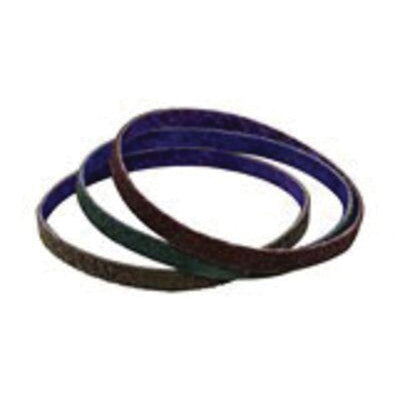 3M Products Scotch-Brite 77256 Non-Woven Durable Flex Belt, 3/8 in W x 13 in L, Medium Grade, Maroon
