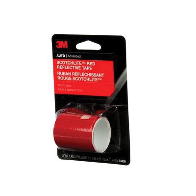 3M Products Scotchlite 03459 Reflective Tape, 36 x 2 in, Red