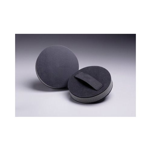 3M Stikit 05589 Regular Disc Hand Pad, 6 in Dia, 1 in THK, Black, PSA Attachment — view 2