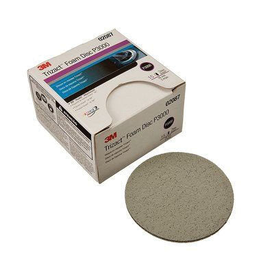 3M Products Trizact 02087 443SA Foam Disc, 3 in Dia, 3000 Grit, Gray, Hookit Attachment — view 2