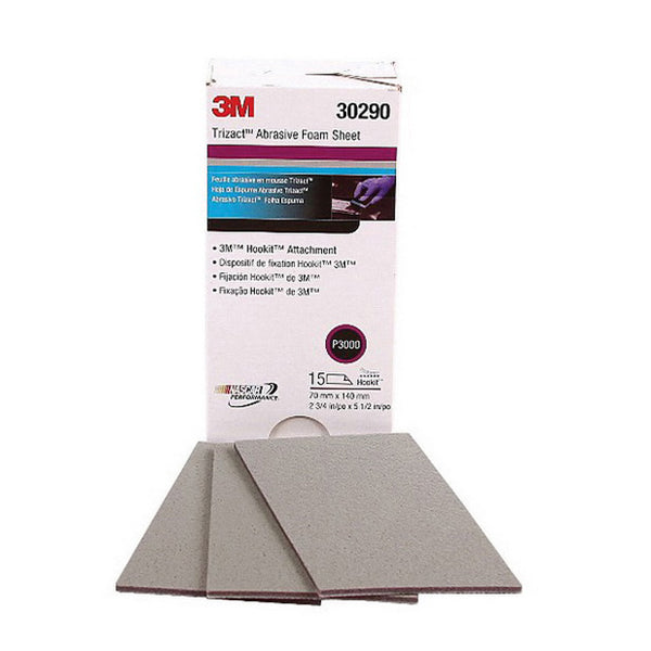 3M Products Trizact 30290 Abrasive Sheet, 2-3/4 in W x 5-1/2 in L, 3000 Grit, Silicon Carbide Abrasi