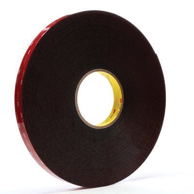 3M Products 25522 5952 Series Double Sided Heavy Duty Mounting Tape, 15 yd x 3/4 in, 45 mil THK, Bla