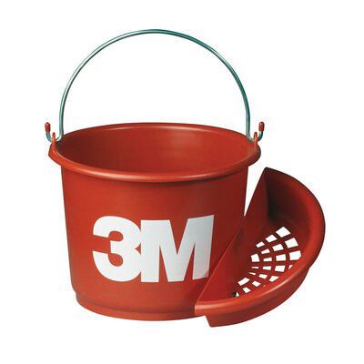Wetordry 2513 Rubber Bucket 3 gal with Tray Red