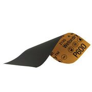 3M Products Wetordry 03020 Sandpaper, 3-2/3 in W x 9 in L, 600 Grit, Silicon Carbide Abrasive, Black