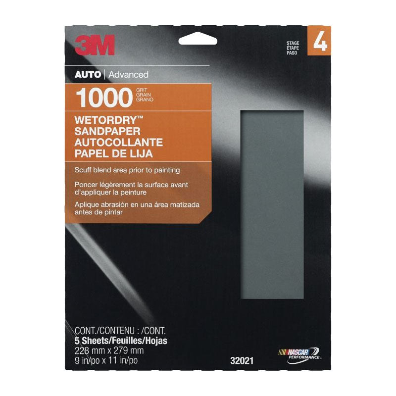 Wetordry 1000 Grit Gray Sandpaper 9 in x 11 in - Part 32021