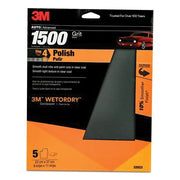 3M Products Wetordry 32023 Sandpaper, 9 in W x 11 in L, 1500 Grit, Aluminum Oxide Abrasive, Gray, We — view 4