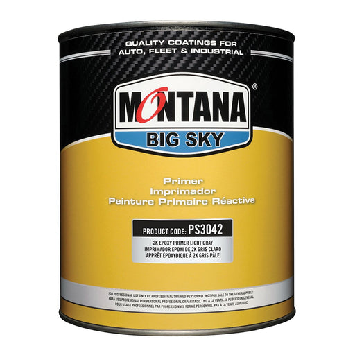 Montana Big Sky PS3042-Q Epoxy Primer, 1 qt, Light Gray, 551 g/L VOC