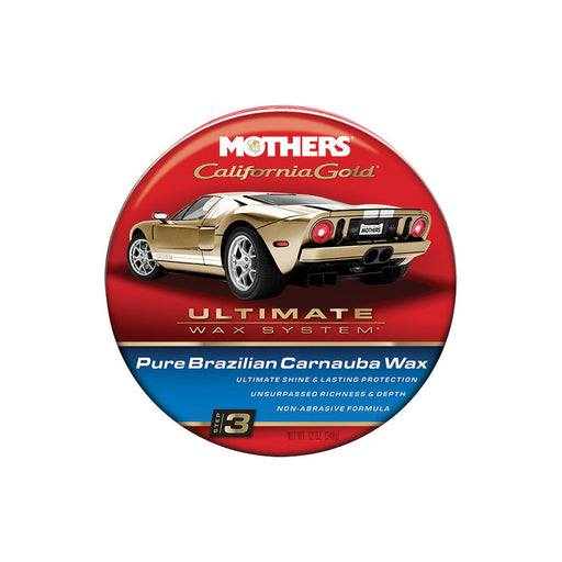 Mothers California Gold 05550 Pure Brazilian Carnauba Wax, 12 oz Tin Box, Shine, Yellow, Paste