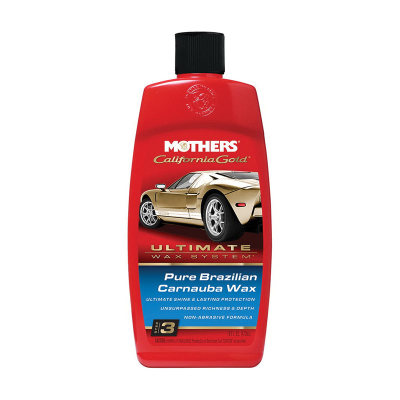 Mothers California Gold 05750 Pure Brazilian Carnauba Wax, 16 oz Bottle, Shine, Yellow, Liquid