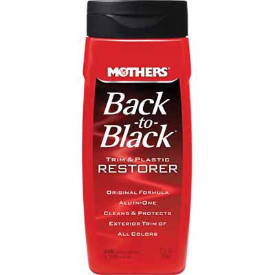 Mothers Back-to-Black 06112 Trim and Plastic Restorer, 12 oz Bottle, Liquid, White