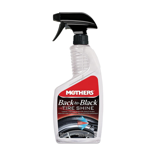 Mothers Back-to-Black 06924 Tire Shiner, 24 oz Spray Bottle, Clear, Liquid