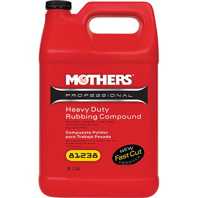 Mothers Professional 81238 Heavy Duty Rubbing Compound, 1 gal Can, White, Liquid
