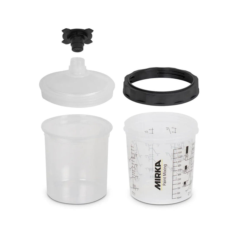 Paint Cup System 650ml Filter Lid Set 12 with 50 Liners and Stoppers