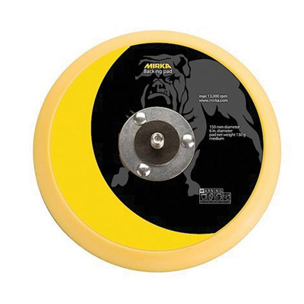 Mirka Abrasives, Inc. Mirka 106 Vinyl Faced Back-Up Pad, 6 in Dia, PSA Attachment