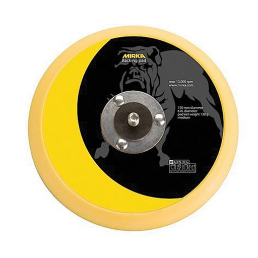 Mirka Abrasives, Inc. Mirka 106 Vinyl Faced Back-Up Pad, 6 in Dia, PSA Attachment