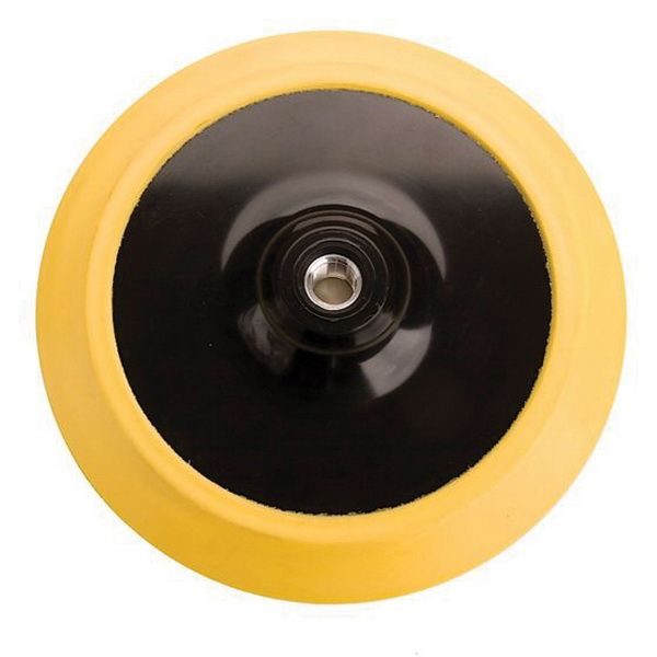 108GG Grip Faced Back-Up Pad, 8 in Dia, Hook and Loop Attachment