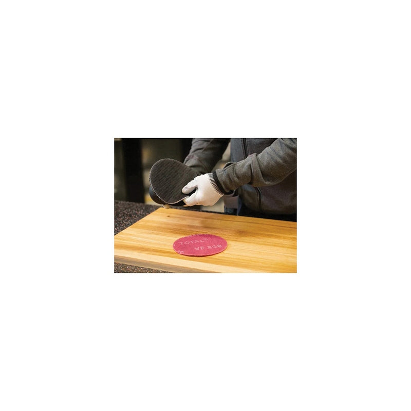 Mirka Abrasives, Inc. Mirka Mirlon Total 18241360 Plain Attachment Sanding Pad, 6 in Dia, Red, 360 G — view 3