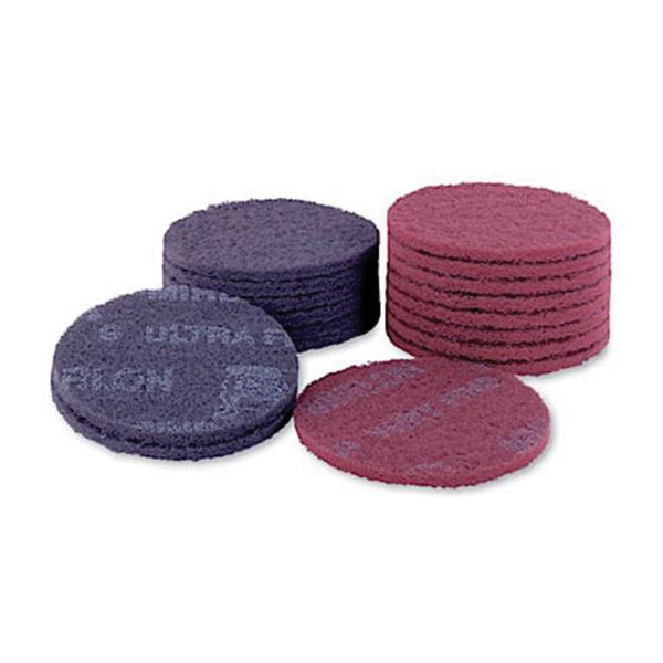 Mirka Abrasives, Inc. Mirka Mirlon 18-241-447 18 Series Non-Woven Scuff Disc, 6 in Dia, 360 Grit