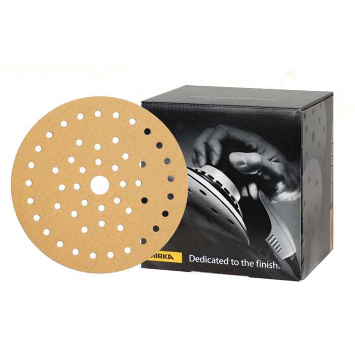 Mirka Abrasives, Inc. Mirka 235MF180 Semi-Open Coated Multifit Disc, 5 in Dia, 180 Grit, Aluminum Ox