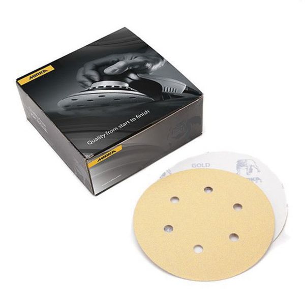 Bulldog Gold 23612150 5 in P150 Grit Aluminum Oxide Semi-Open Coated Disc Latex Paper Backing