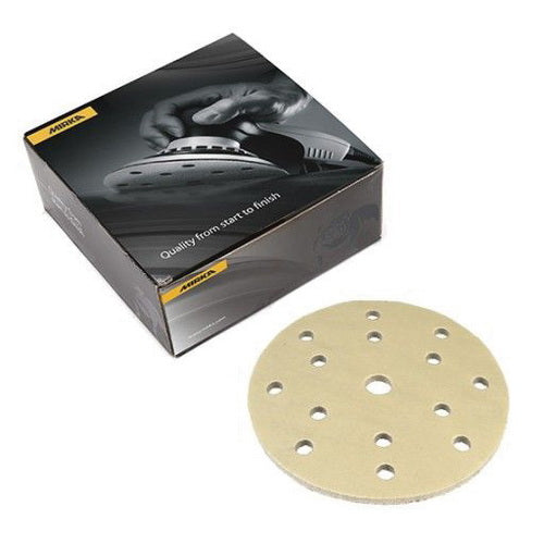 Mirka Abrasives, Inc. Mirka Gold Soft 23645800 23 Series Semi-Open Coated Grip-On Sanding Disc, 6 in