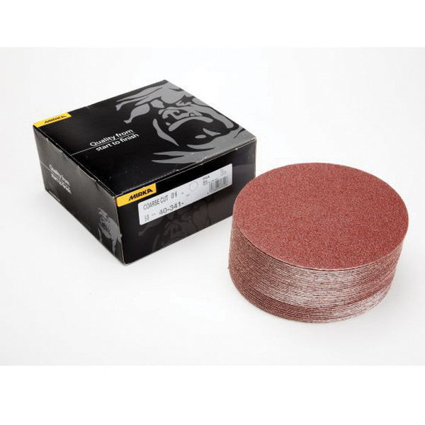 Mirka Coarse Cut 40341040 40 Series Semi-Open Coated Sanding Disc with Liner,