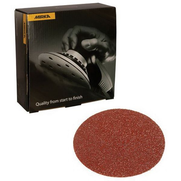 Coarse Cut 40352080 8 in P80 PSA Sanding Disc, Aluminum Oxide, Maroon