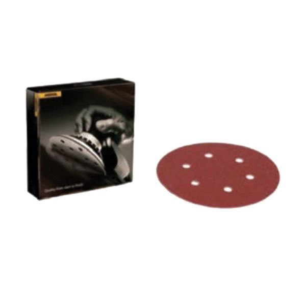 Coarse Cut 40614150 5 in P150 Hook-and-Loop Sanding Disc, Aluminum Oxide, Maroon