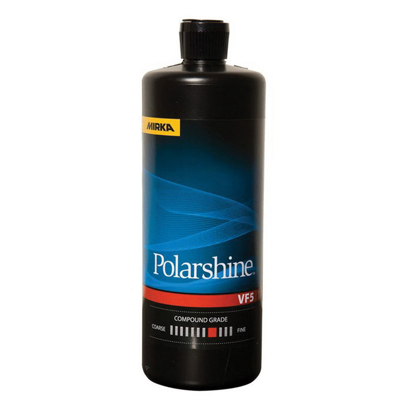 Mirka Abrasives, Inc. Mirka Polarshine FC5-1L Polishing Compound, 1 L Bottle, Gray, Liquid