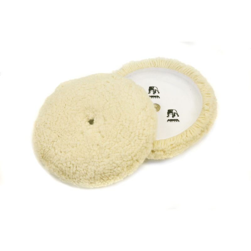 MPADTW-7432215 Twisted Polishing Pad 7-1/2 in White, Hook and Loop Attachment, Wool