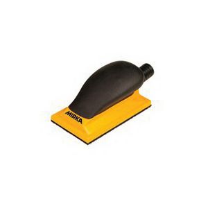 Mirka MVHB35 Hand Sanding Block, 70 mm W x 125 mm L, Hook and Loop Attachment — Yellow/Black