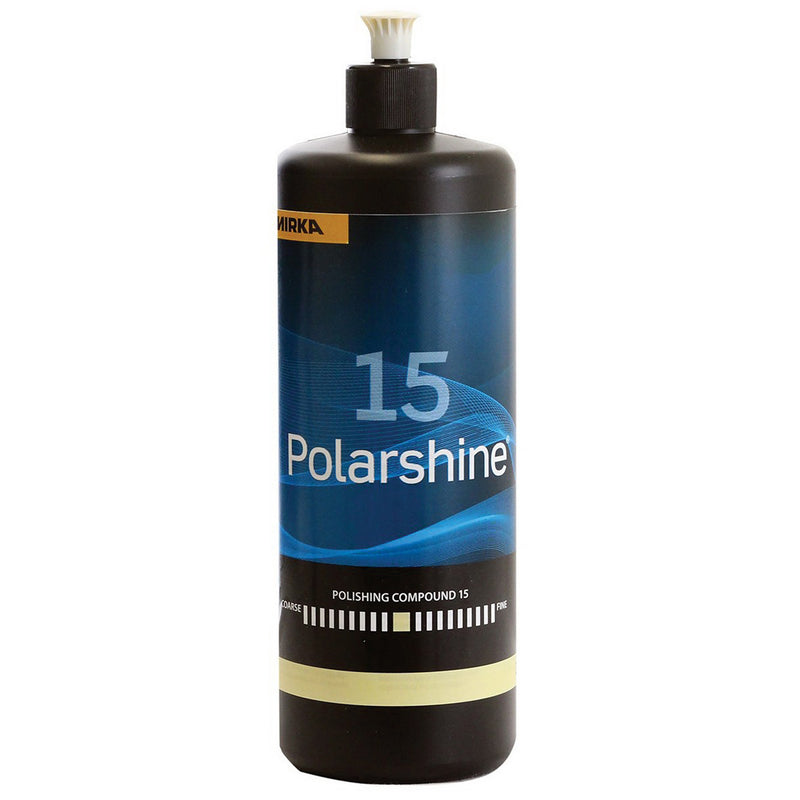 Mirka Abrasives, Inc. Mirka Polarshine PC15-1L Polishing Compound, 1 L Bottle, Beige, Liquid