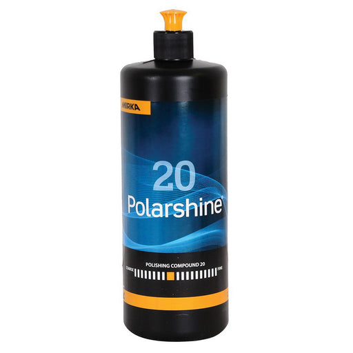 Mirka Abrasives, Inc. Mirka Polarshine PC20-1L Polishing Compound, 1 L Bottle, White, Paste