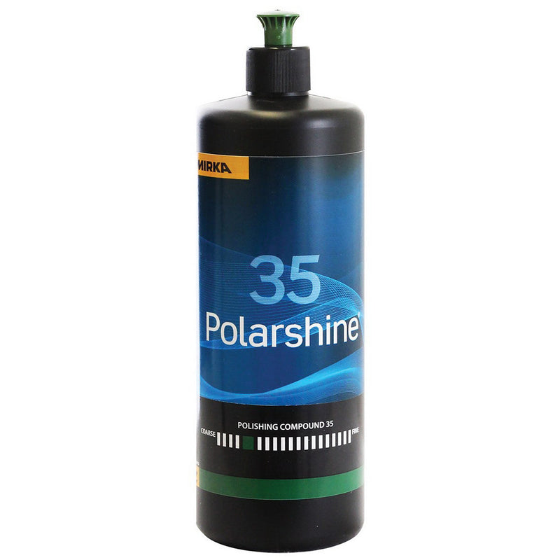 Mirka Abrasives, Inc. Mirka Polarshine PC35-1L Polishing Compound, 1 L Bottle, White, Paste