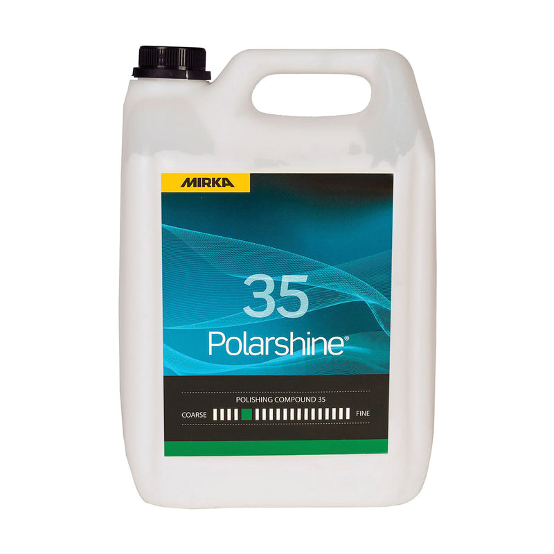 Mirka Abrasives, Inc. Mirka Polarshine PC35-5L Polishing Compound, 5 L Can, White, Paste