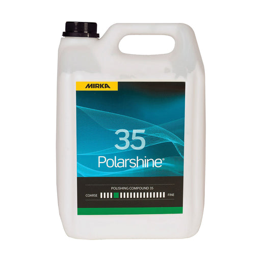 Mirka Abrasives, Inc. Mirka Polarshine PC35-5L Polishing Compound, 5 L Can, White, Paste
