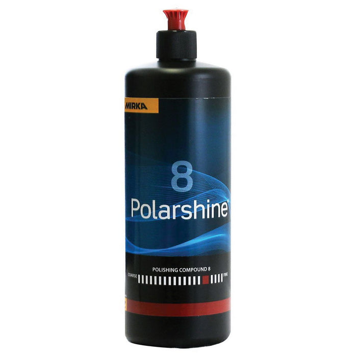 Mirka Abrasives, Inc. Mirka Polarshine PC8-1L Polishing Compound, 1 L Bottle, White, Paste
