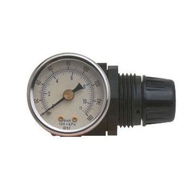 GUARD 04049 Mini Regulator with Gauge, 1/4 in NPT, Use With: HVLP S