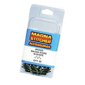 MS2005 M-Shaped Stake, 0.028 in Dia Stainless Steel Wire, Pack of 50 for Magna-Stitcher
