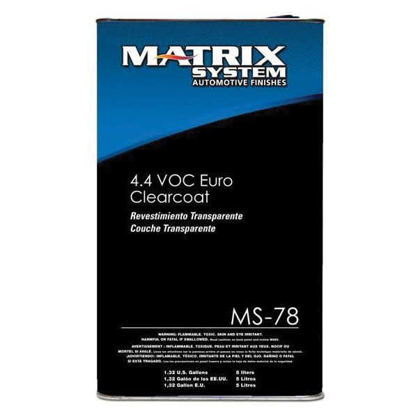 Matrix MS-78-L05 Euro Urethane Clearcoat, 5 L Can, 4.4 VOC, 2:1 Mix