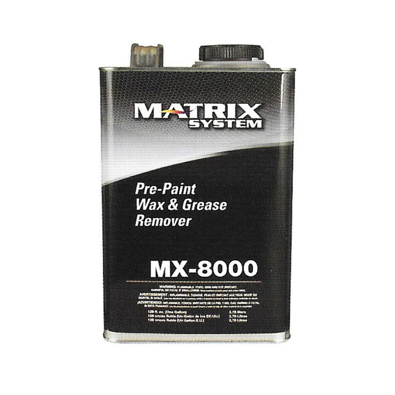 Matrix Systems MX-8000-F00 Pre-Paint Wax and Grease Remover, 5 gal Can, 100 g/L VOC