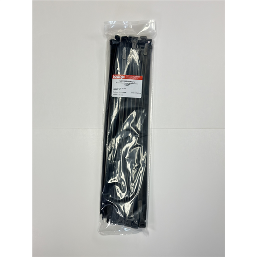 Nairn Sales and Marketing 20" 250 lb Impact Resistant Heat Stabilized Cable Tie - UV Black - 50