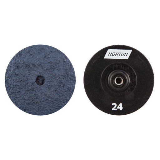 Norton Abrasives Norton NorKut 03657 Quick Change Grinding Disc, 3 in Dia, 36 Grit, Blue